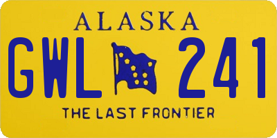 AK license plate GWL241