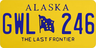 AK license plate GWL246