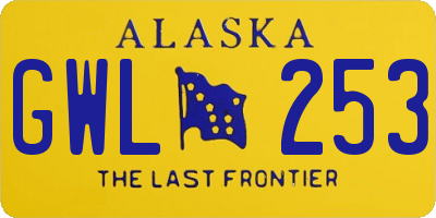 AK license plate GWL253