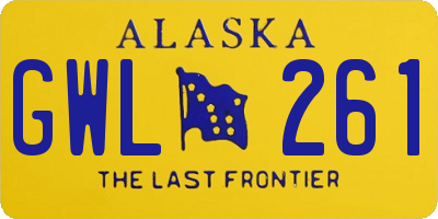 AK license plate GWL261