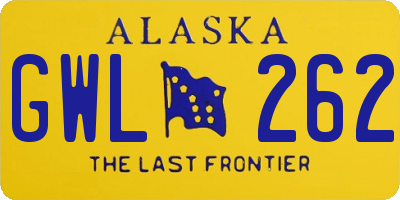 AK license plate GWL262