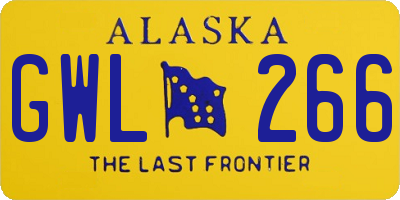 AK license plate GWL266