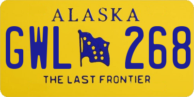 AK license plate GWL268