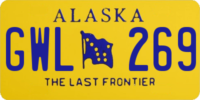 AK license plate GWL269