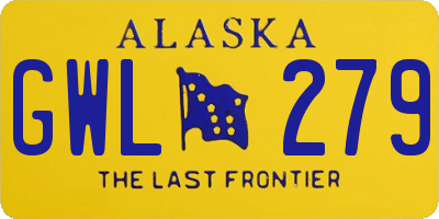 AK license plate GWL279