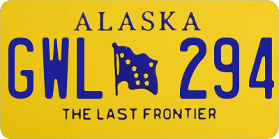 AK license plate GWL294