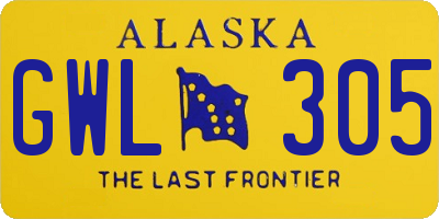 AK license plate GWL305