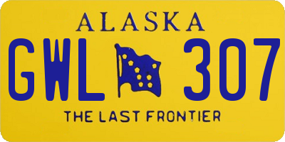 AK license plate GWL307