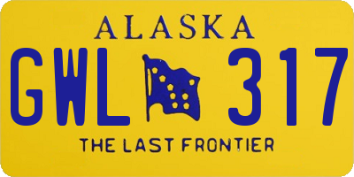 AK license plate GWL317