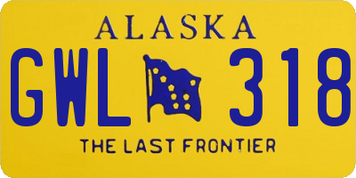 AK license plate GWL318