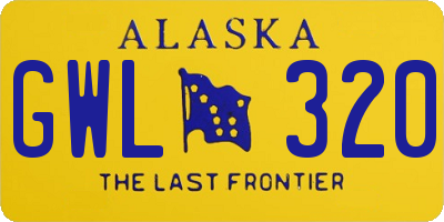 AK license plate GWL320