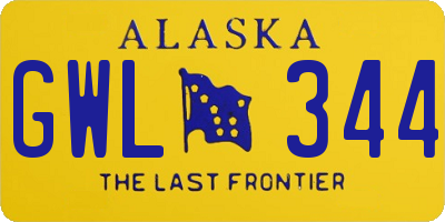 AK license plate GWL344