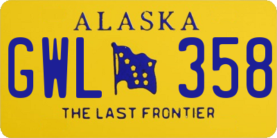 AK license plate GWL358
