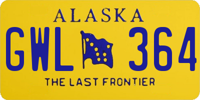 AK license plate GWL364