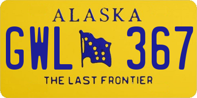 AK license plate GWL367