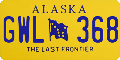 AK license plate GWL368