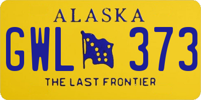 AK license plate GWL373