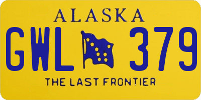 AK license plate GWL379