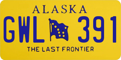 AK license plate GWL391