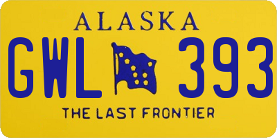 AK license plate GWL393