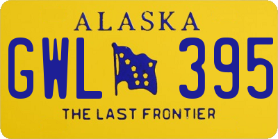 AK license plate GWL395