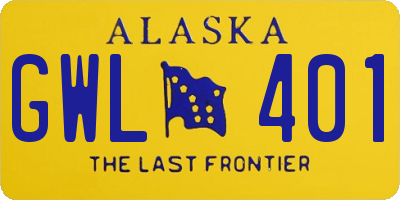 AK license plate GWL401