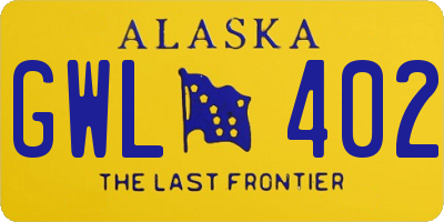 AK license plate GWL402