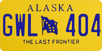 AK license plate GWL404