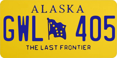 AK license plate GWL405