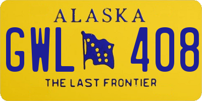 AK license plate GWL408