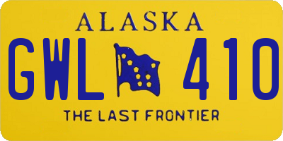 AK license plate GWL410