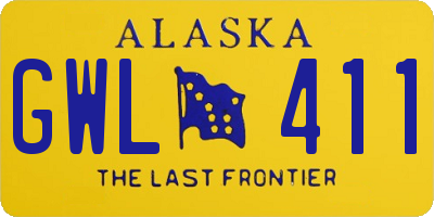 AK license plate GWL411
