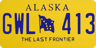 AK license plate GWL413