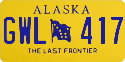 AK license plate GWL417
