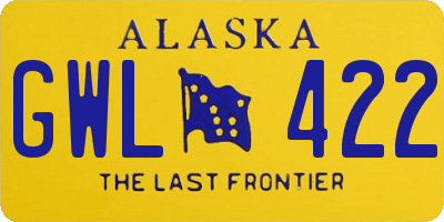 AK license plate GWL422