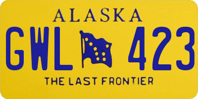 AK license plate GWL423