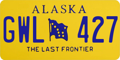 AK license plate GWL427