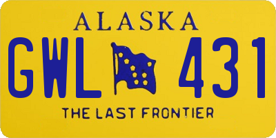 AK license plate GWL431