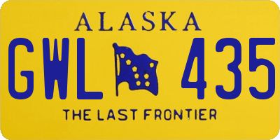 AK license plate GWL435