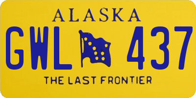 AK license plate GWL437