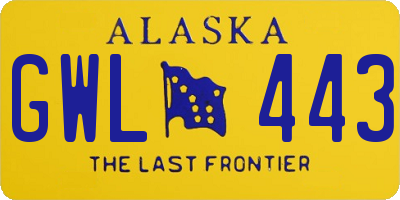 AK license plate GWL443
