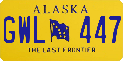 AK license plate GWL447