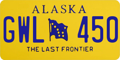 AK license plate GWL450