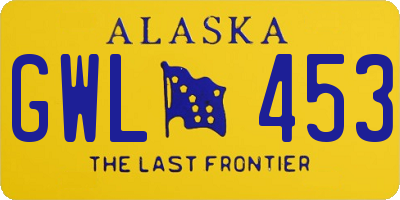 AK license plate GWL453