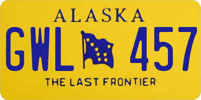 AK license plate GWL457