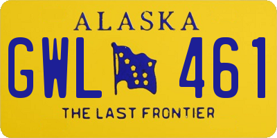 AK license plate GWL461