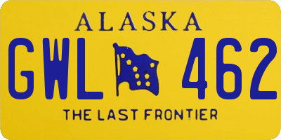 AK license plate GWL462