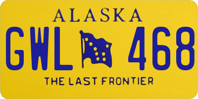 AK license plate GWL468