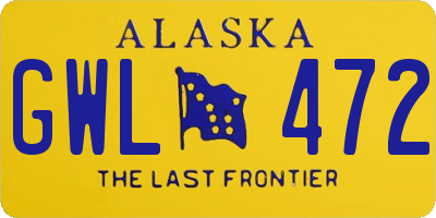 AK license plate GWL472