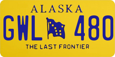 AK license plate GWL480